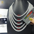 Pass Test 2mm 3mm 4mm 5mm 6.5mm 925 Sterling Silver VVS Moissanite Diamond Tennis Chain Iced Out Men Women Tennis Chain Necklace