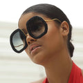 Luxury Fashion Bling Big Oversized UV400 Sunglasses with Metal Legs From CROESUS Unisex
