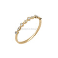 18k White Gold Ring Nature Diamond Jewelry Rings Customs Fine Jewelry Hot Selling AU750 Gold Ring Wholesale Chinese Gold