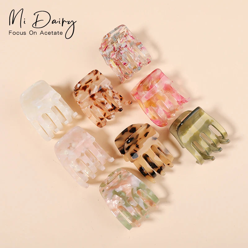 Mi Dairy 3cm Assorted Cellulose Acetate Hair Claw Clips Accessories 223907