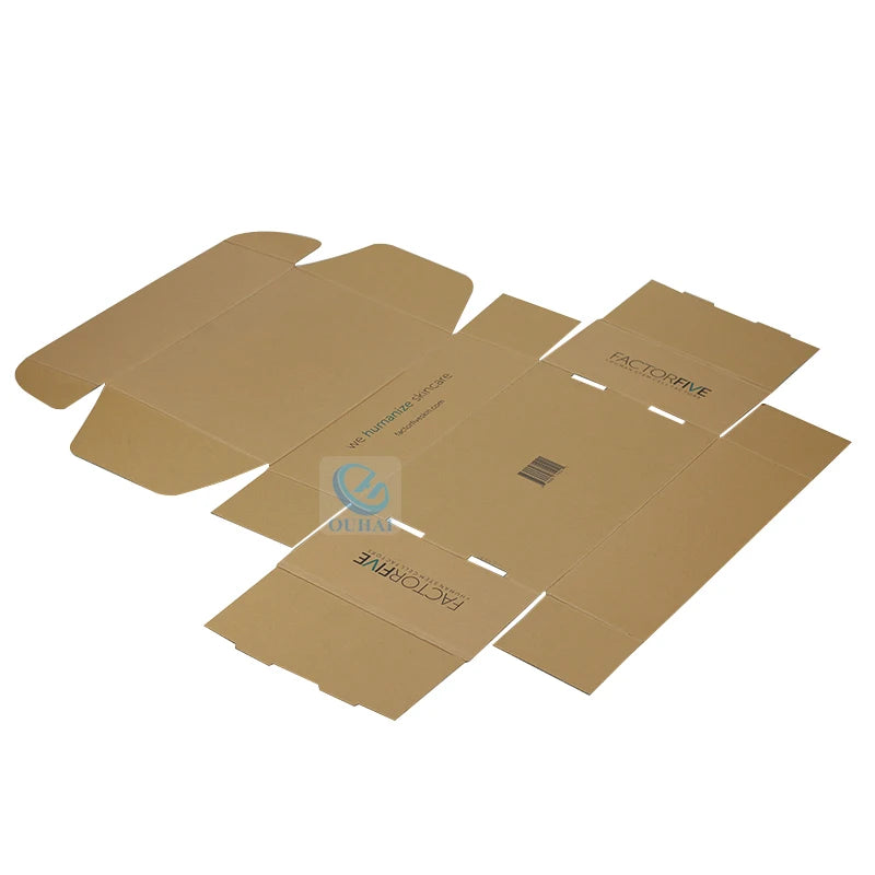 Cosmetic Skin Care Product Outer Package Customised Shipping Kraft Brown Paper Packing Box for Packaging Orders