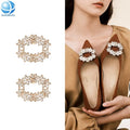 Square Flower Shoe Accessories Diamonds Buckle Glitter Rhinestone Shoe Clip Wedding Shoe Embellishments