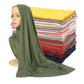 High-Quality Fashion Jersey Scarf Stretchy Hijab With Stones Islamic Muslim Headscarf With Rhinestones