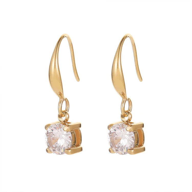 New Arrivals Gold Plated Jewelry Earring Diamond Pendant Earring