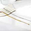 Customized Wholesale Waterproof Stainless Steel Jewelry Bracelet Fashion Gold Plated Removable Small Square Bracelet for Bead