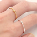 Fashion Gold Filled 1.0mm Spinner Rings with 3mm Bead for Jewelry Women