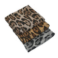 Breathable Classic Leopard Print Voile Headwrap Sun Protection Cagoule Hijab for Summer Sun Shade Beach Travel Wear