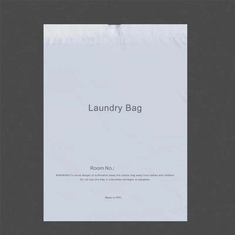 Wholesale PE Plastic Hotel Guest Drawstring Laundry Bag for Dirty Clothes and Traveling