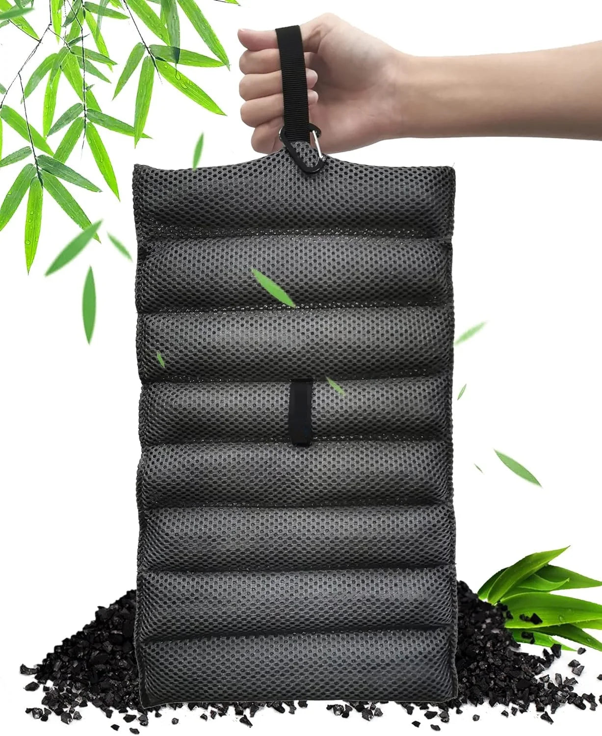 300g Reusable Bamboo Charcoal Air Purifying Bag Natural Activated Charcoal Deodorizer Odor Purifier Home Air Freshener Powder