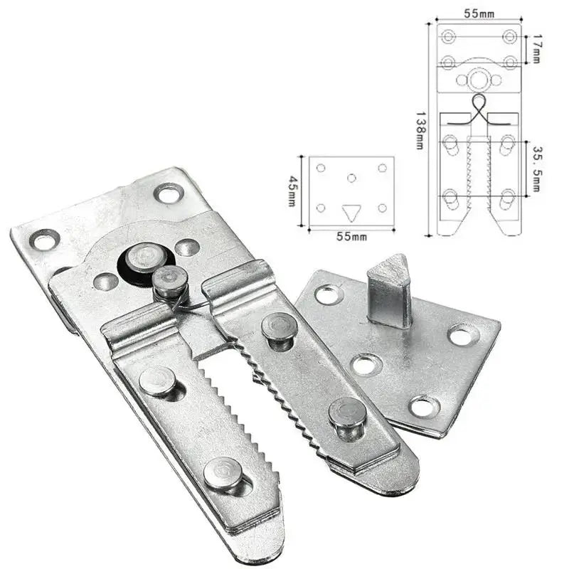 2pcs Iron Sectional Couch Connector Screws Foldable Pocket Fans Couch Clips Handrail Bracket Hotel Use 360 Degree Rotation