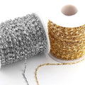 5meters/Roll Elegant Meter Sell Chain Knitted Pattern Necklace Stainless Steel Chain Meter for Making Jewelry