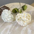 Wholesale Single Branch With Leaves Hydrangea Artificial Flower Wedding Decoration Pink White Silk Artificial Hydrangea Flower