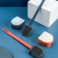 Auto-Open Wall Mounted Silicone Toilet Brush with Deep Cleaner Bathroom Toilet Brush Holder