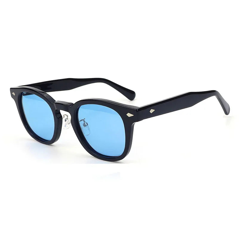 Fashion Sunglasses High Quality Female Acetate Sun Glasses 2025 Designer Glasses Men Retro Round Sunglasses