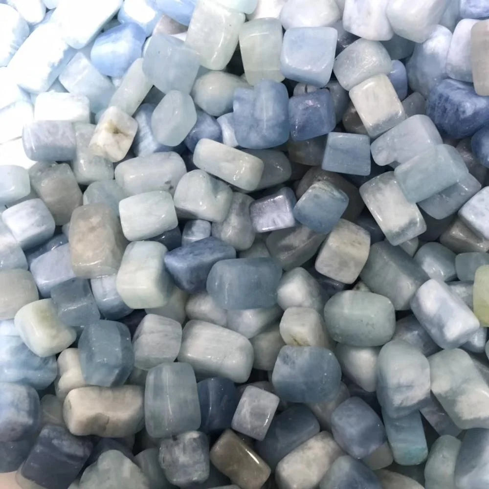 Wholesale 1-2cm Polished Natural Aquamarine Crystal Cube with Customized Logo for Home Decoration (DIY)