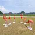 Zoo Theme Park Life-Size Flamingo Statue Resin Fiberglass Animal Figurine Business Gift with Paint Technique Economically Priced