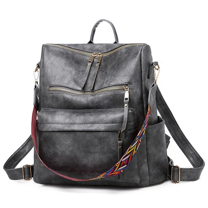 Hot Sale Fashion Backpack for Ladies Leather Waterproof Vintage Backpack for Teen Girls Cross-body Shoulder Bag