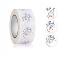 Factory printing cartoon round sticker thank you sticker 1.5inch sticker for gift box packaging