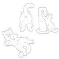 New Creative DIY Bulk Cookie Cutters High Quality Cat Shape Plastic Cookie Cutter Stamp Fondant Embossing Mold