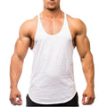 Custom Logo Gym Sport Tank Tops Men Blank Bodybuilding Cotton Clothing Stringer Singlets Fitness Muscle Sleeveless Y Back Shirts