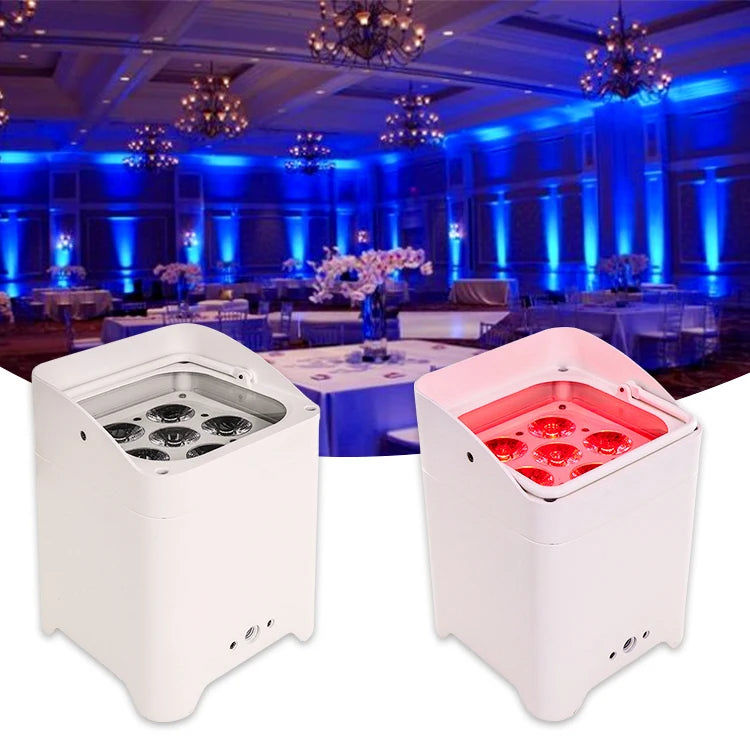 Par Light Wedding Stage Equipment Lamp for Dj Disco Party Wireless 2.4G  DMX512 Control 6 *18W High Brightness LED  6 in 1 IP22