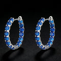 18K Gold Plated Cubic Zirconia Iced Out Brass Hoop Huggie Earrings for Women