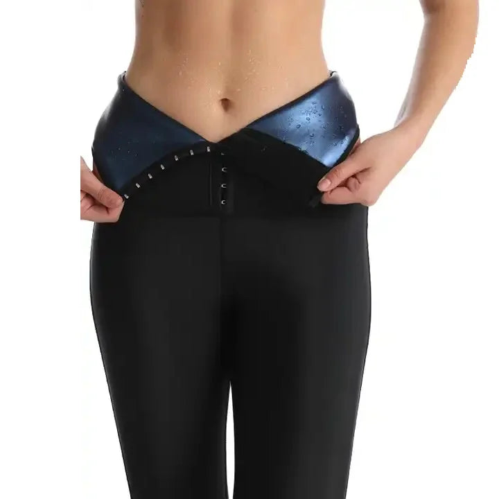 Sauna Sweat Pants Women Fitness Lose Weight Tummy Control Waist Trainer Corset Leggings