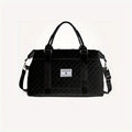 Portable Large-Capacity Travel Bag Foldable Nylon for Short Business Trips Fitness Boarding Zipper Closure