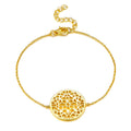 Simple 925 Silver Round Circle Bracelets Jewelry Gold Plated Bracelets for Women