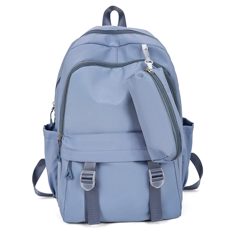 2024 School Bags for Teenagers Nylon Backpack Large Capacity Students Schoolbag with Pencil Bag Back to School Bag