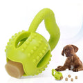 Wholesale Pet Feeder Toys TPR Grinding Teeth Clean Cheese Dog Balls Square Pull Ring Chew Toy
