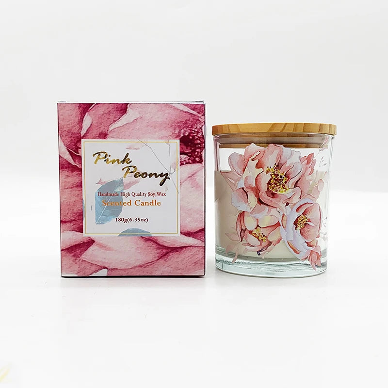 Custom Large Organic Soy Wax Handmade Aromatherapy Scented Glass Jar Candle Long-Lasting Home Decor Diwali Easter Weddings