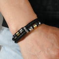 Wholesale Men's Hip Hop Style Zinc Alloy Cuff Bracelet Black/Brown Gold/Silver/Black Plated 21cm High Standard Quality OEM/ODM