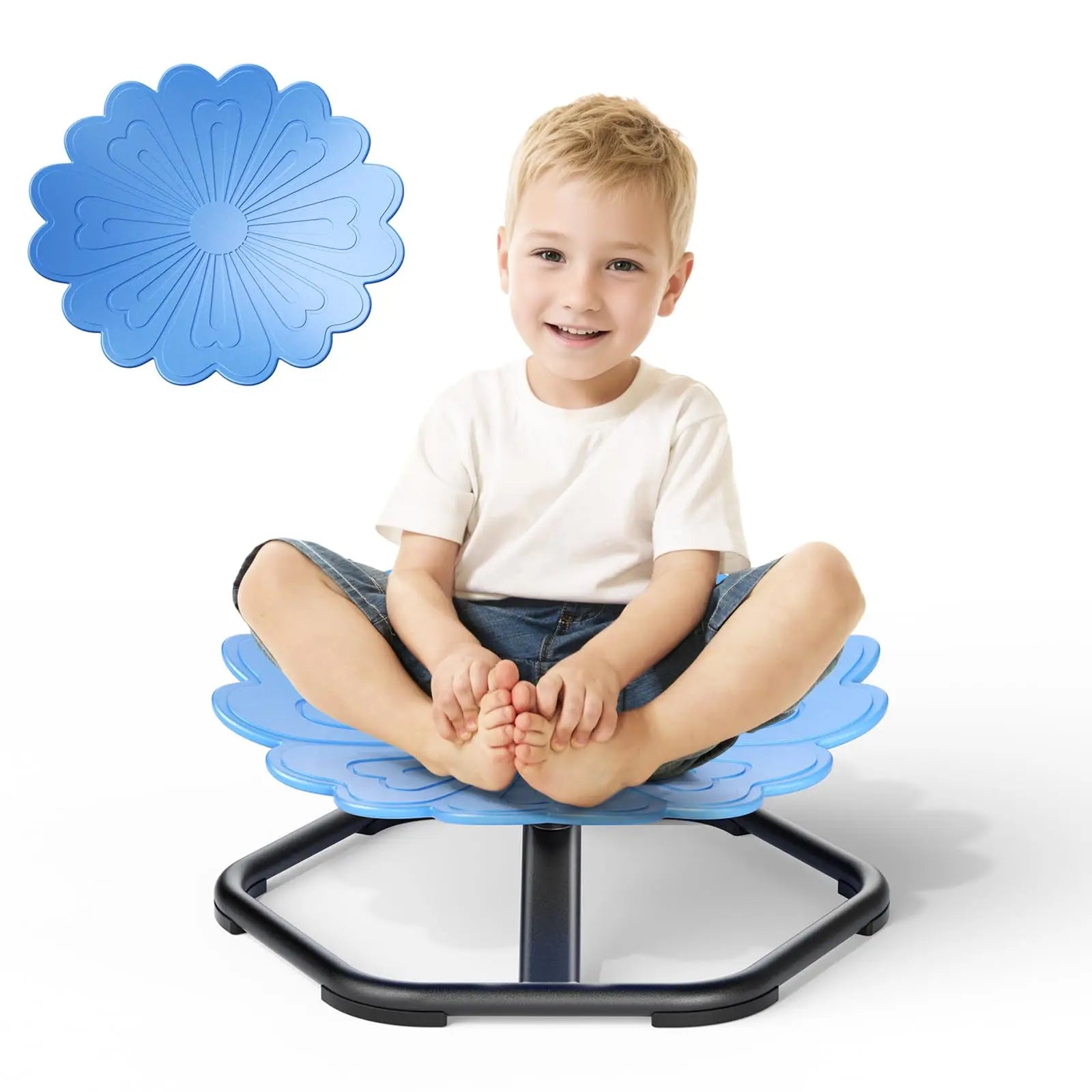 Autism Kids Swivel Chair Kids Spinning Chair Children's Wobble Stool Kids Seat Sensory ToysCarousel Sit Spin Toy for Toddler