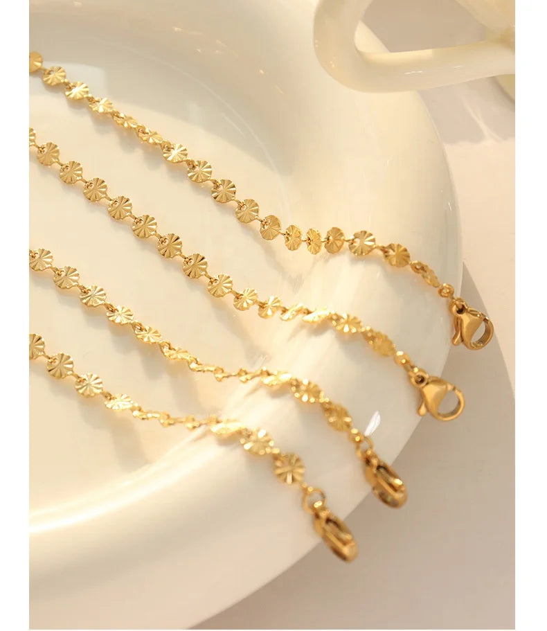 Best Selling New Design Fashion Jewelry Adjustable Stainless Steel Gold Plated Flowers Women Luxury Charm Bracelet