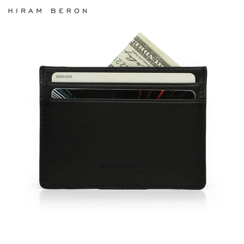 Italian Vegetable Tanned Leather Credit Card Holder for Men Wallet