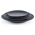 Unbreakable Restaurant Tableware 10 Inch Reusable Black Matt Melamine Plate