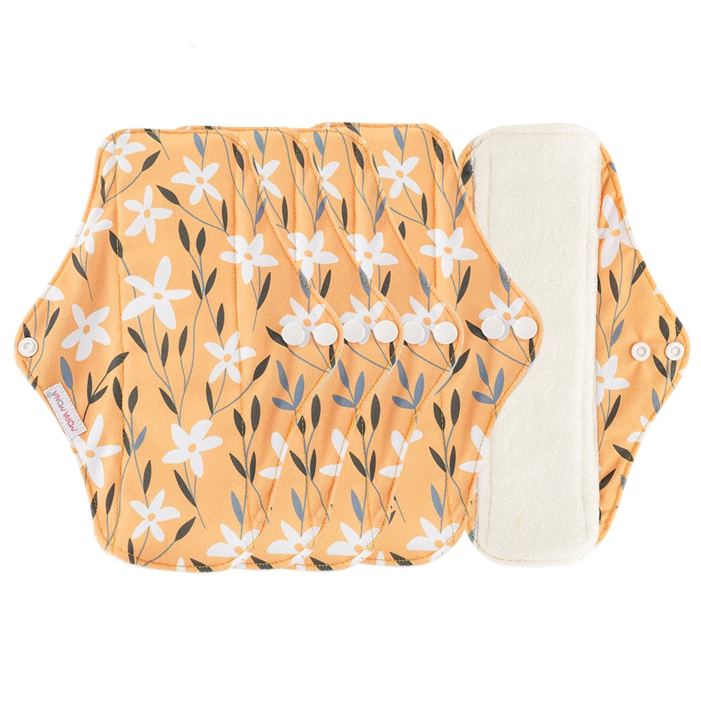 Factory Sale Bulk Order Wholesale Breathable Bamboo Charcoal Cloth Reusable Sanitary Pads Winged Night Use Super High Absorbency