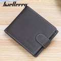 Baellerry Men's Retro Cowhide Buckle Wallet Cross-Border New Trending Short Wallet