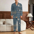 Custom Wholesale Men's Pajamas Luxury Men Pajamas Long Sleeve Button-Down Set Sleepwear Loungewear for Man