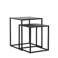 European Furniture Bedroom Night Stand Coffee Table Storage Shelf Sturdy Easy Assembly Metal Square Sofa Side Nesting Table