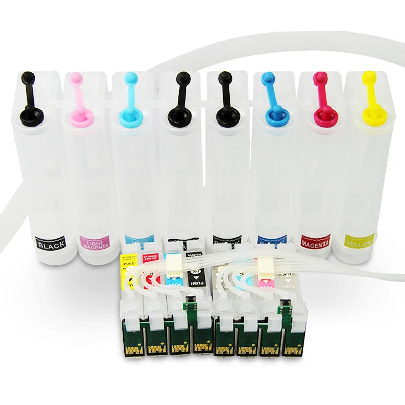 Ocbestjet T0961 - T0969 Empty CISS Refilling Continuous Ink Supply System for Epson Stylus R2880 Printer
