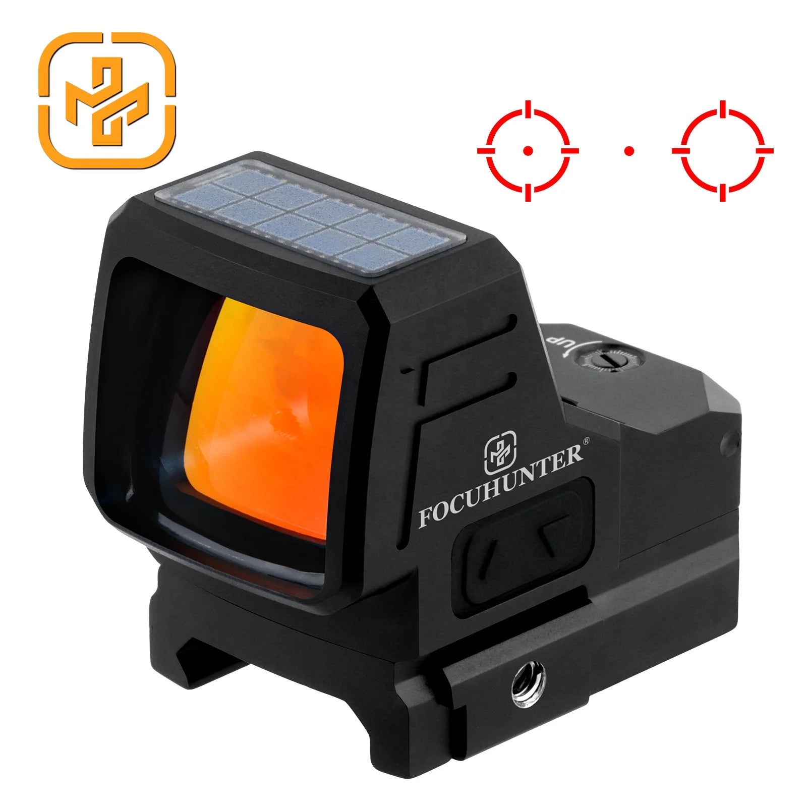Focuhunter Hunting 1X26mm Large Window Motion Sensor Solar Reflex Red Dot Sight Tactical Shockproof Multi-reticle Red Dot Scope