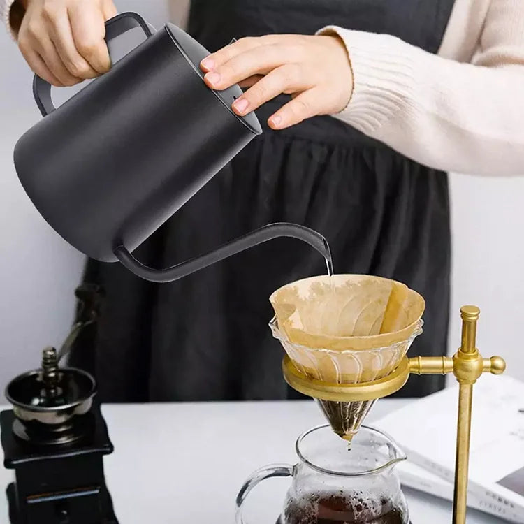 350ml 600ml Stainless Steel Drip Coffee Pot with Long Gooseneck Spout Pour Over Coffee Kettle