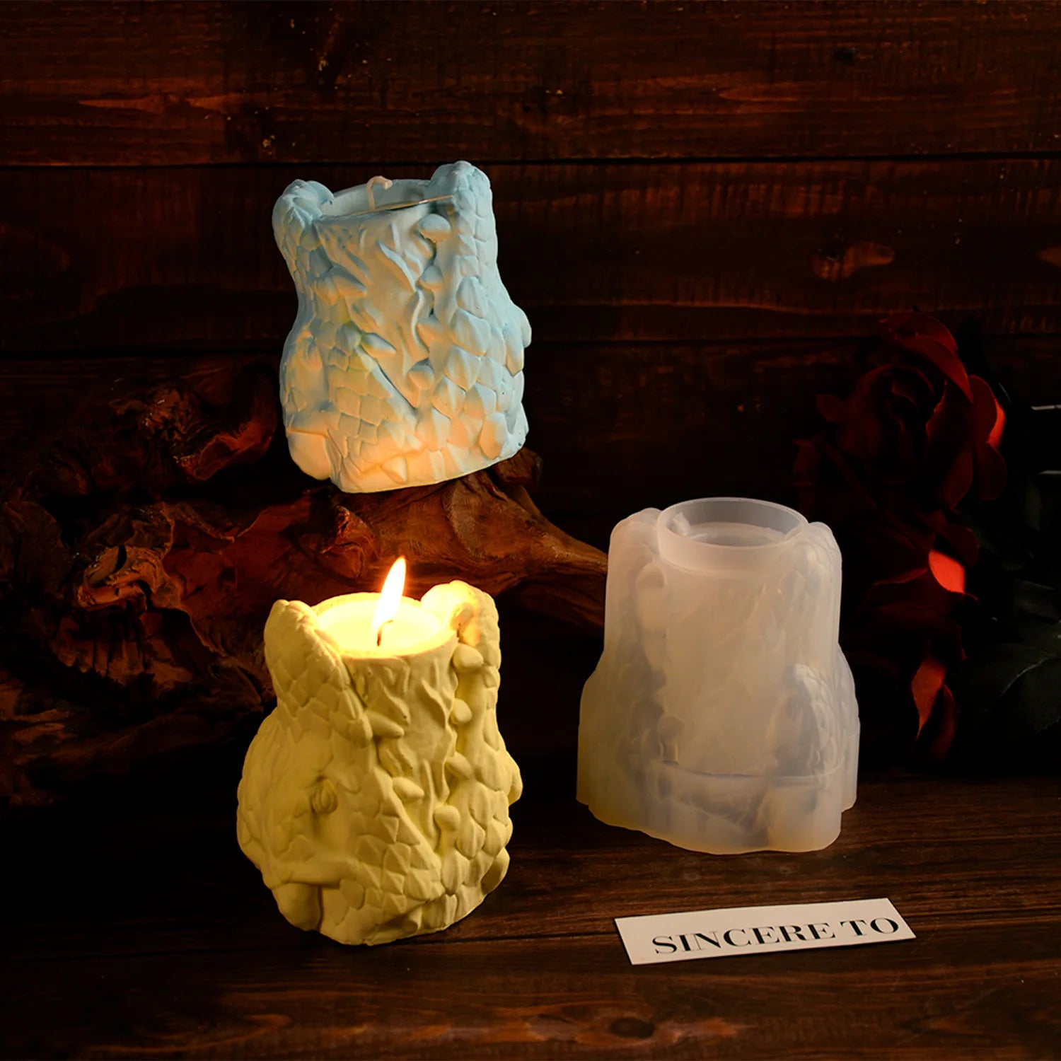 Diy Drip Glue Mold Special-shaped Snake Head Candle Cup Silicone Mold Creative Gypsum Resin Mold