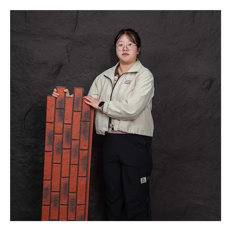 DingShang Decorative Wall Panel Waterproof Polyurethane Faux Stone Panels Quartz 3D Brick Wall for Villa Exterior Cladding