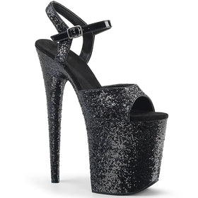 20cm super high heels thin heel waterproof platform large size pink crystal Glitter fashion dance shoes T-stage fashion shoes