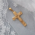 18K Gold Plated Stainless Steel Jesus Cross Pendant Charm Gold Pray Religious Pendant Christian Jewelry 2022 Factory Wholesale
