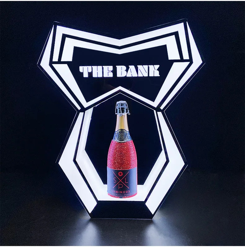 OEM Factory Colorful Custom LOGO LED Bottle Presenter Glorifier VIP Display champagne Serving Holder for Party bar Nightclub