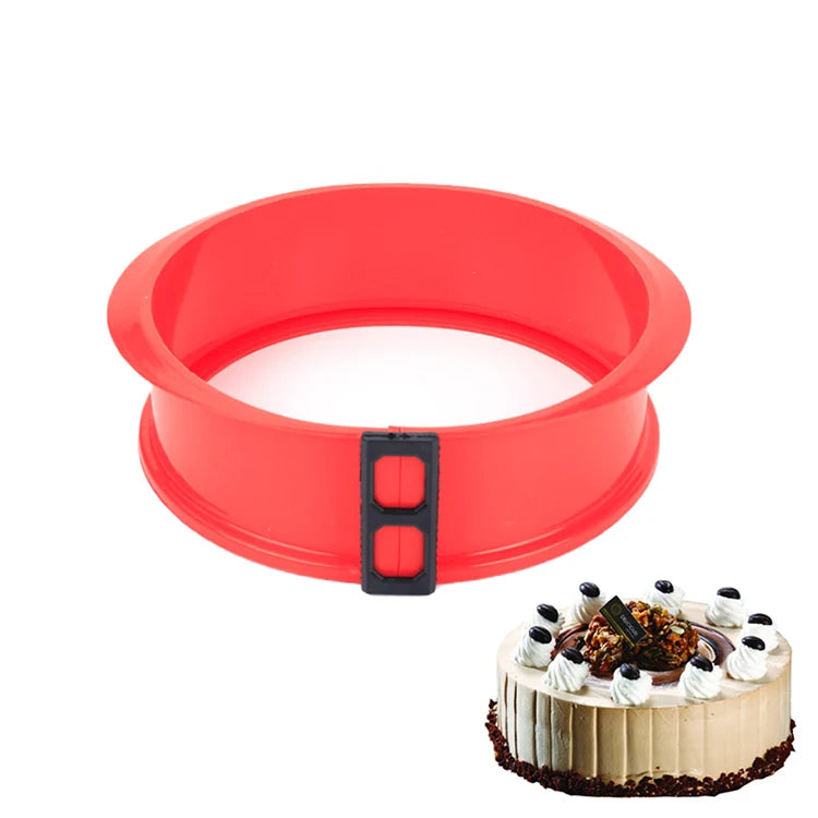 Online Top Seller 2023 Convenient Removable Baking Silicone Cake Mold Bottom Round Mousse Mold Baking Pan Sets